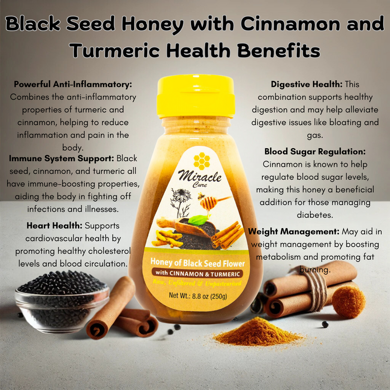 Black Seed Honey with Cinnamon & Turmeric